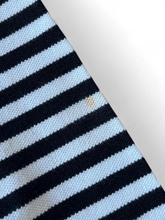 Striped Nautical Lobster Embroidered Top Black & White 3/4 Sleeve Size M/L - Picture 5 of 6